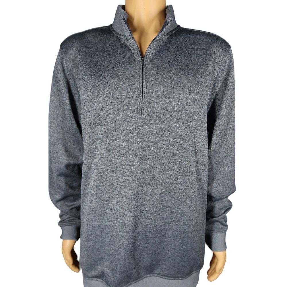 Under Armour Gray 1/4 Zip Front Sweatshirt Jacket Sz XXL 2XL‎
